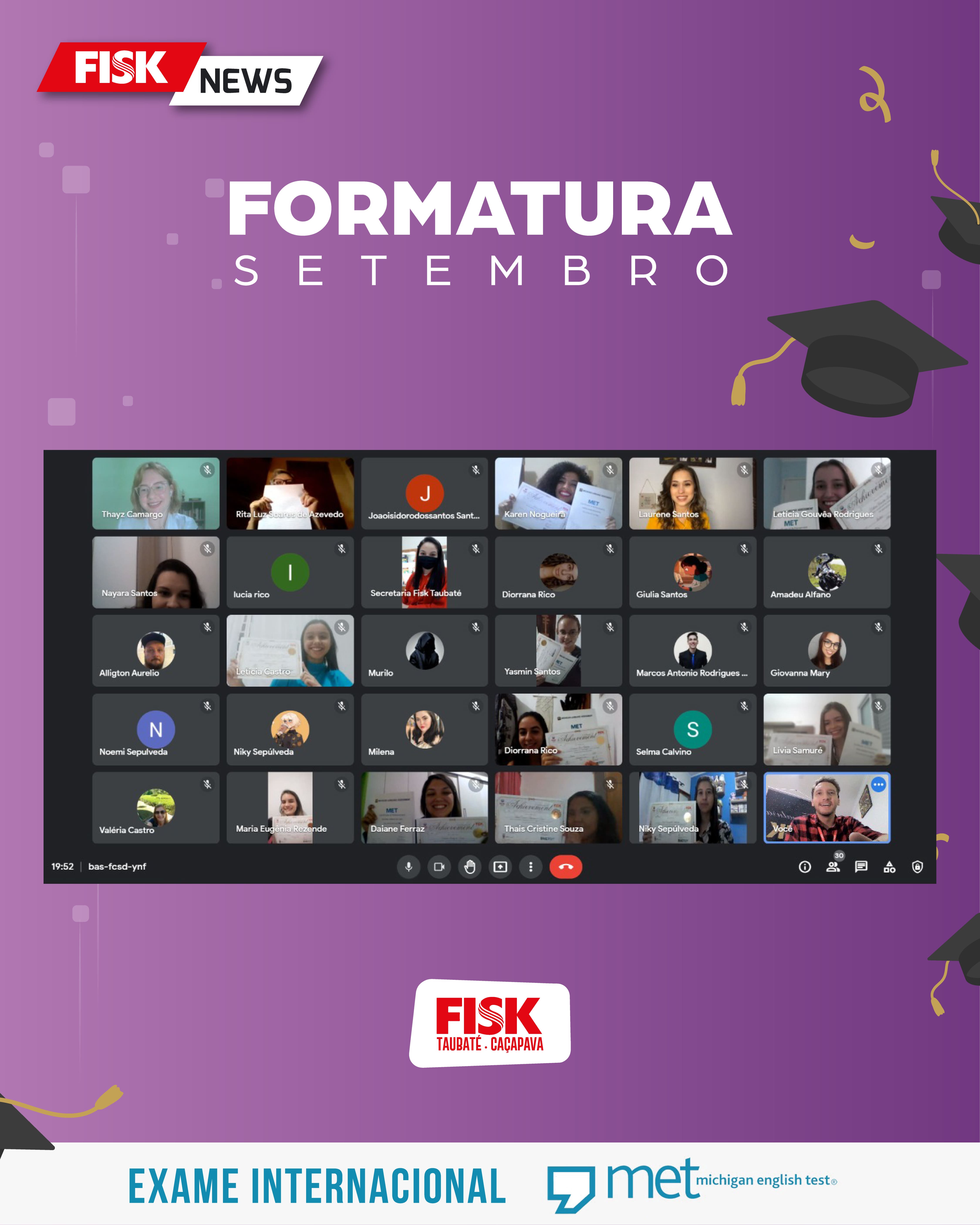 Fisk Taubaté/SP - Formatura setembro/2021